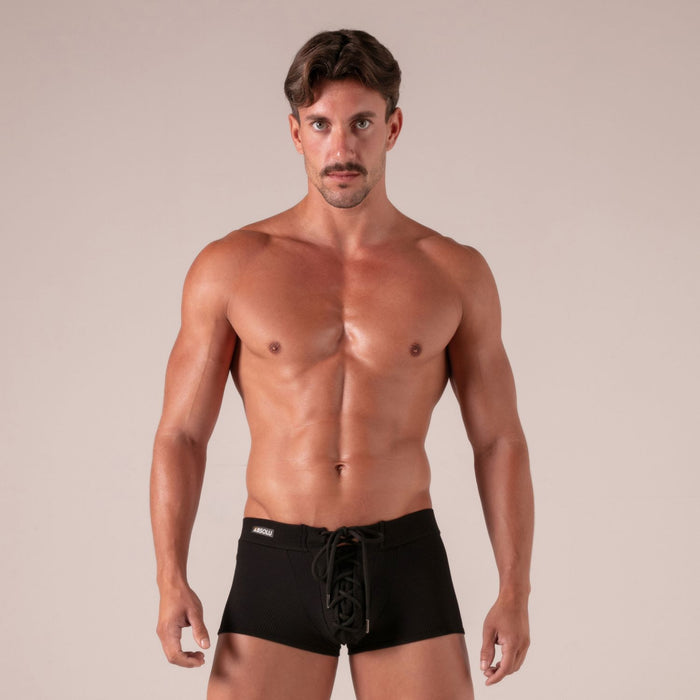 Boxer avec lacets Laced Noir