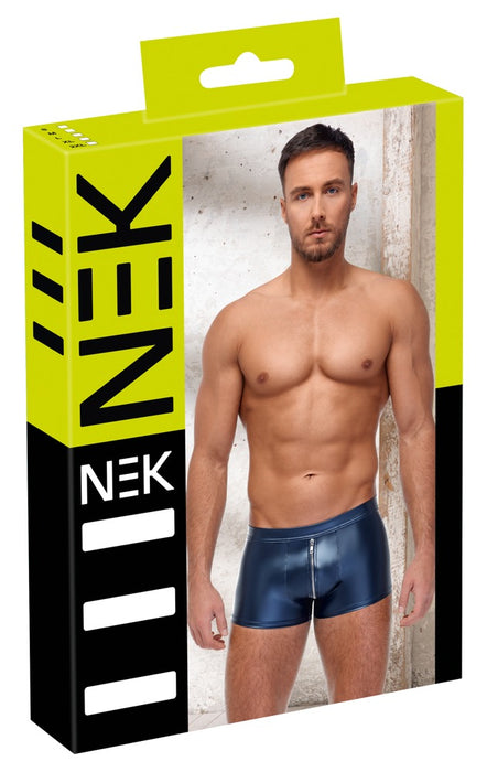 Boxer avec zip Andio Bleu métallisé