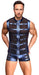 Boxer avec zip Eclino Bleu métallisé