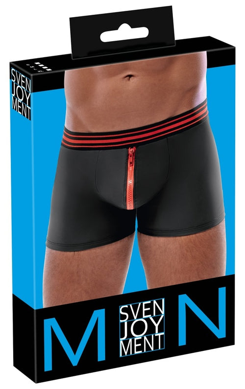 Boxer avec zip Tillio Noir-Rouge