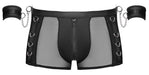 Boxer Bottomless avec Menottes Arescio Noir
