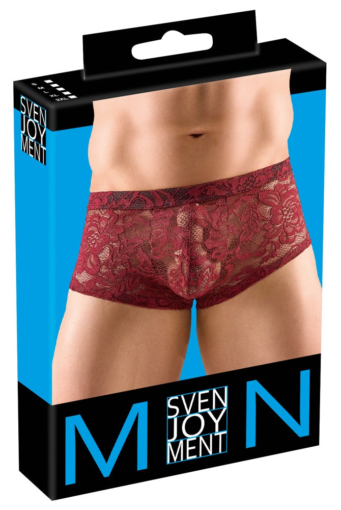 Boxer Dentelle FLINO Bordeaux