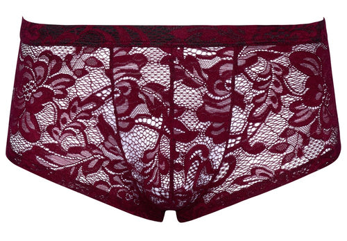 Boxer Dentelle FLINO Bordeaux