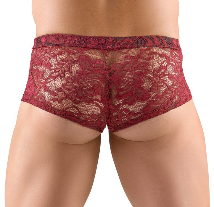 Boxer Dentelle FLINO Bordeaux