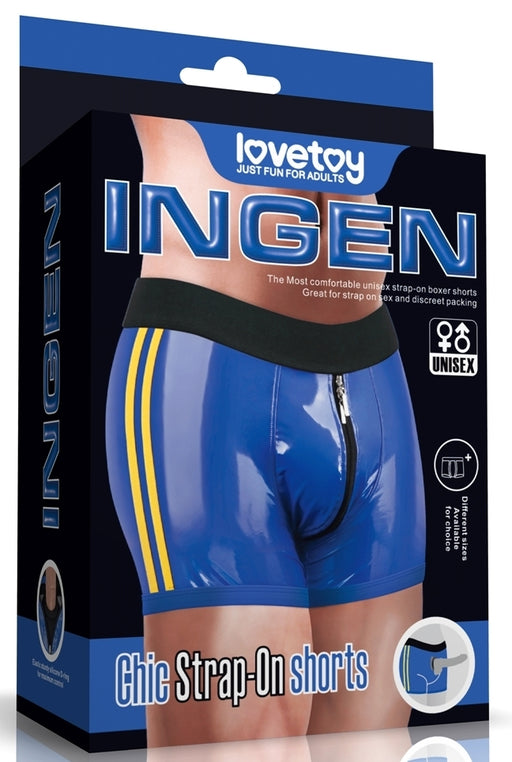 Boxer Chic Strap-On Bleu
