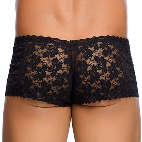 Boxer sexy Dentelle LACE MoB Noir