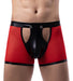 Boxer sexy Open Side Noir-Rouge