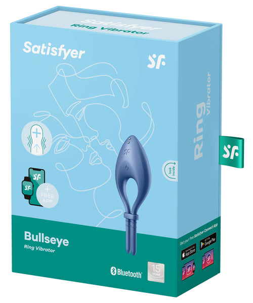 Cockring vibrant connecté Bullseye Satisfyer Bleu