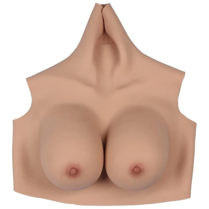 Buste Seins Silicone Col haut Bonnet D