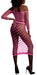 Bustier et Robe Filet Épaules dénudées Rose Fluo