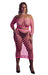 Bustier et Robe Filet Épaules dénudées Rose Fluo