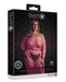 Bustier et Robe Filet Épaules dénudées Rose Fluo
