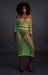 Bustier et Robe Filet Épaules dénudées Vert Fluo
