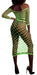 Bustier et Robe Filet Épaules dénudées Vert Fluo