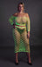 Bustier et Robe Filet Épaules dénudées Vert Fluo