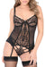 Bustier Porte-Jarretelles Lace Cami Noir