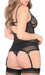 Bustier Porte-Jarretelles Lace Cami Noir