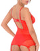 Bustier Porte-Jarretelles Lace Cami Rouge