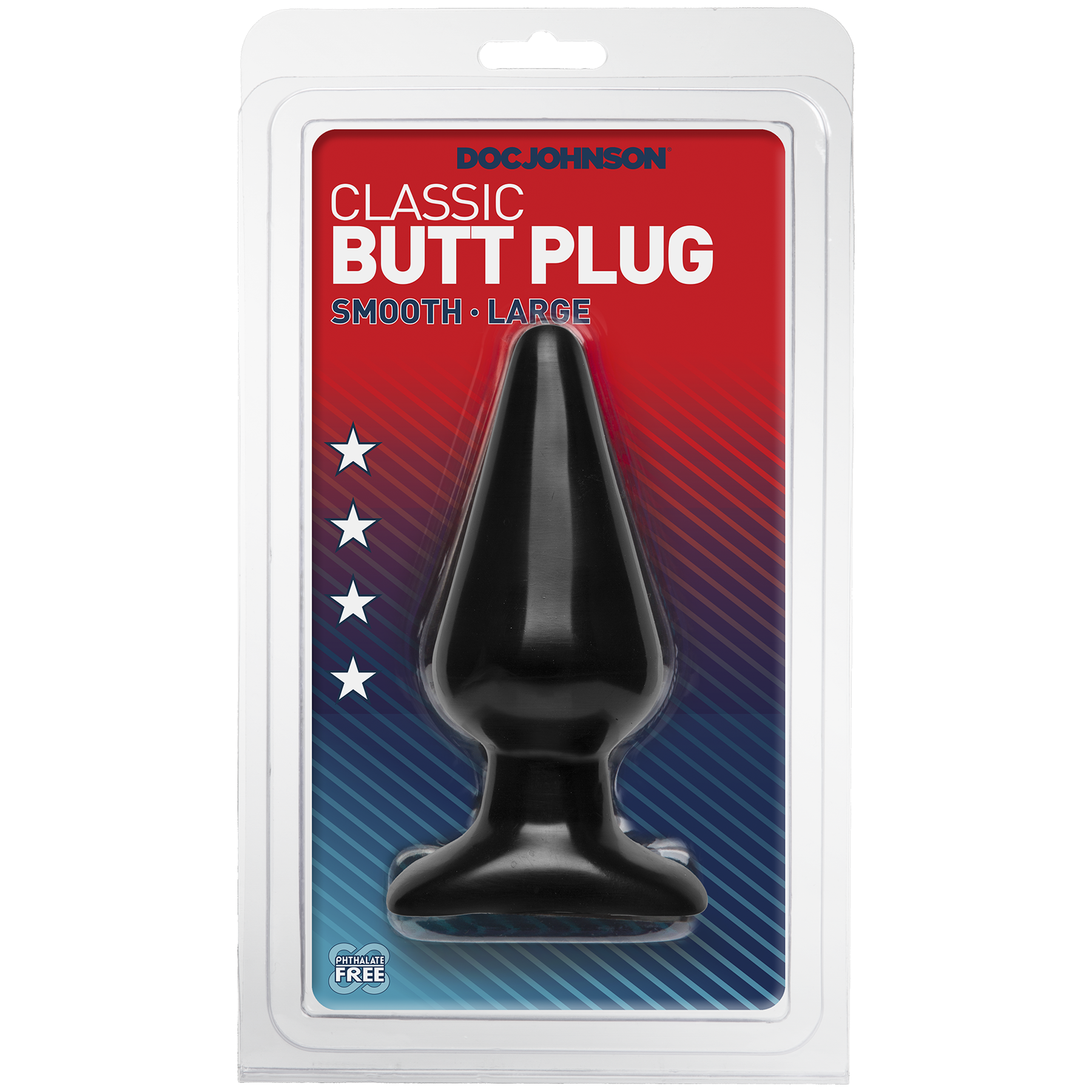 Butt Plug Smooth 12 x 6 cm Noir