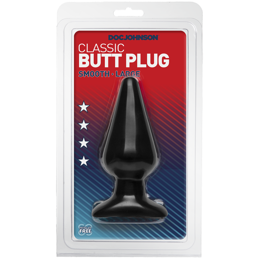 Butt Plug Smooth 12 x 6 cm Noir