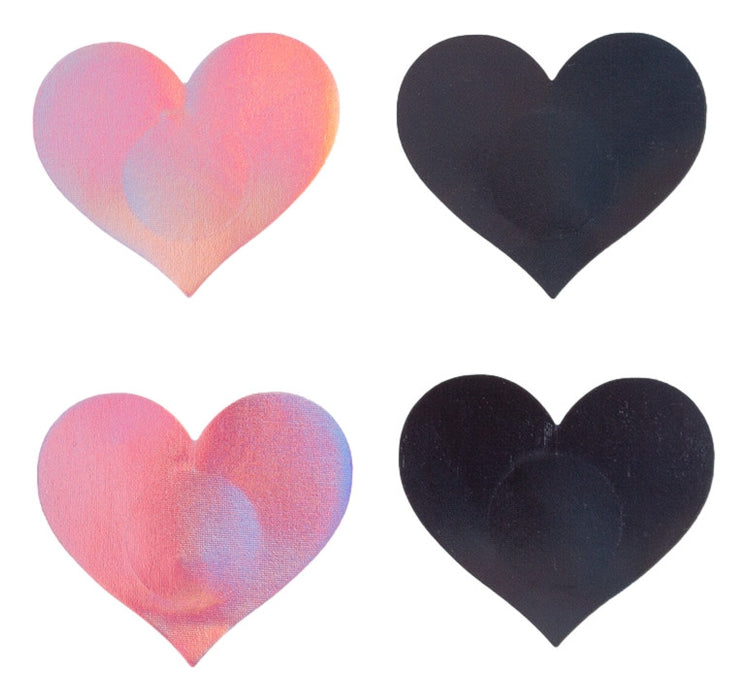 Cache-Tétons Wow boobs heart Bicolores