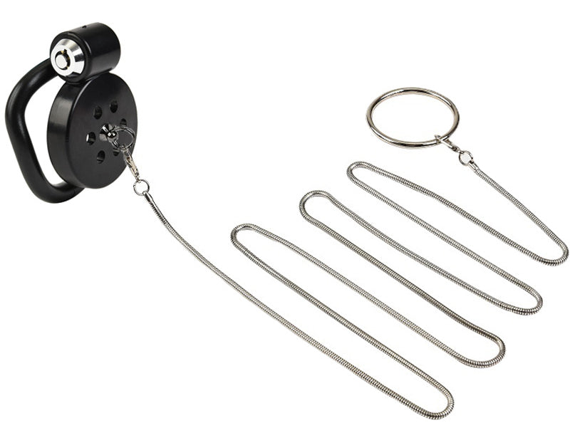 Cage avec laisse Leashidy 2.5 x 3.8 cm Noire