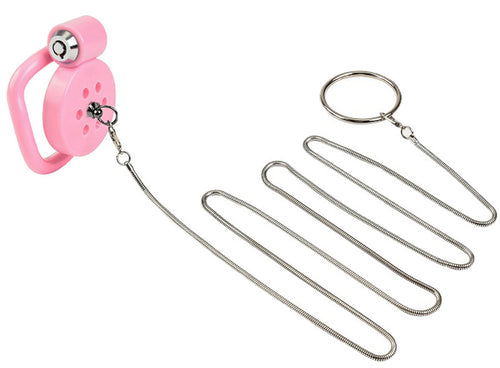 Cage avec laisse Leashidy 2.5 x 3.8 cm Rose