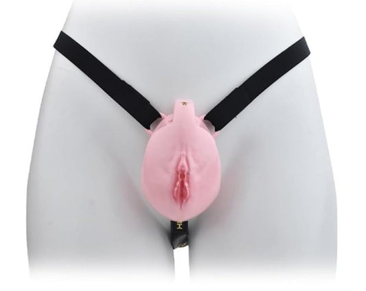 Cage de Chasteté avec Harnais Sislab 5.5 x 3.5cm Rose