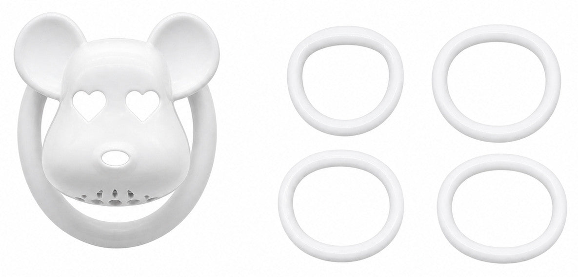 Cage de chasteté Bear Lock 5 x 3.1 cm Blanche