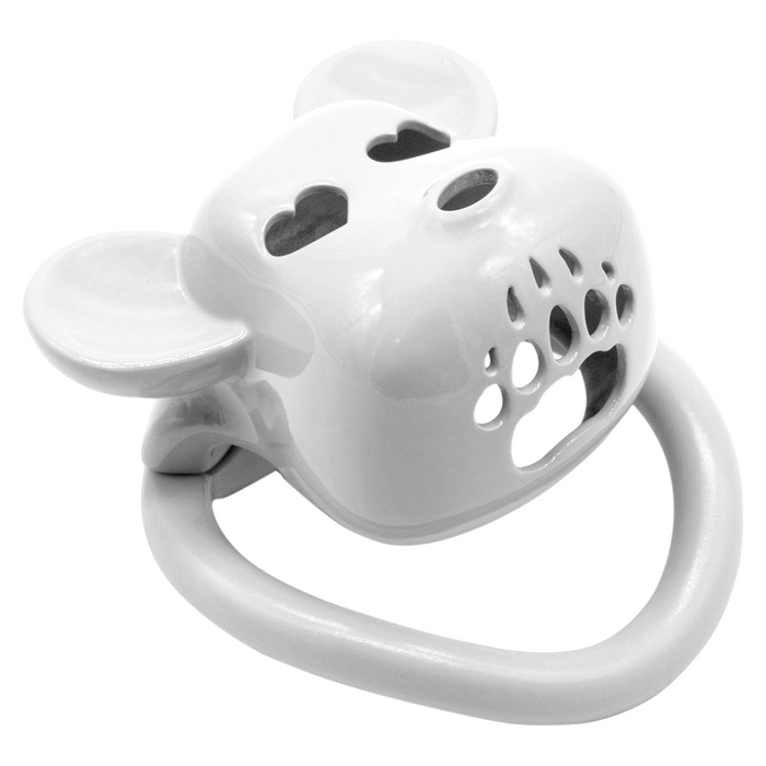 Cage de chasteté Bear Lock 5 x 3.1 cm Blanche