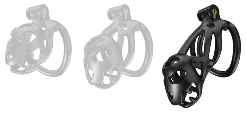 Cage de chasteté Bouh L 10 x 3.5 cm Noire