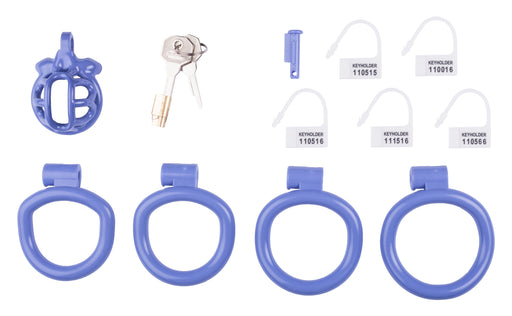 Cage de chasteté courte LYFY 4 x 3.3cm Bleue