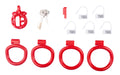 Cage de chasteté courte Lyfy 4 x 3.3cm Rouge