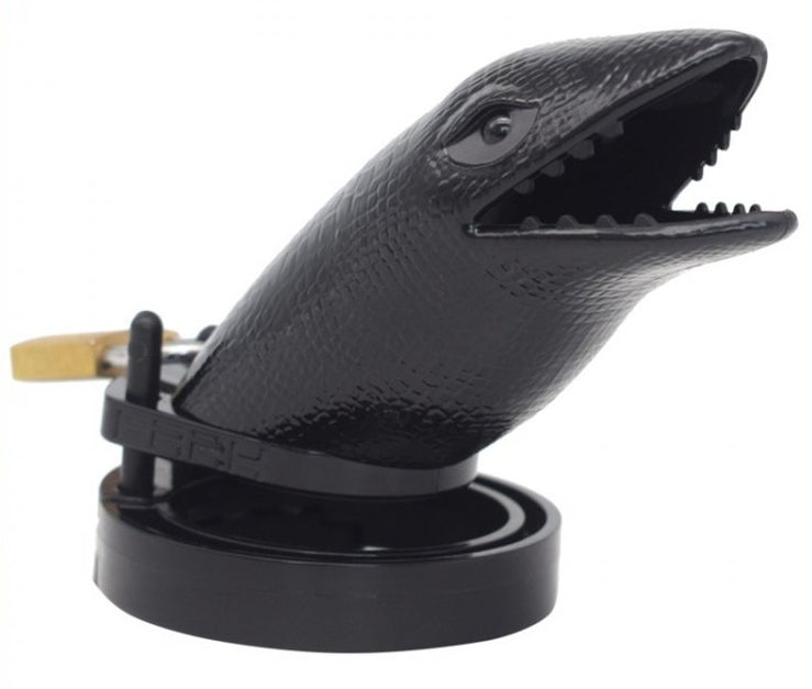 Cage de chasteté Crocodile 10 x 3.5cm Noire