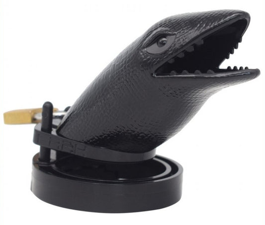 Cage de chasteté Crocodile 10 x 3.5cm Noire