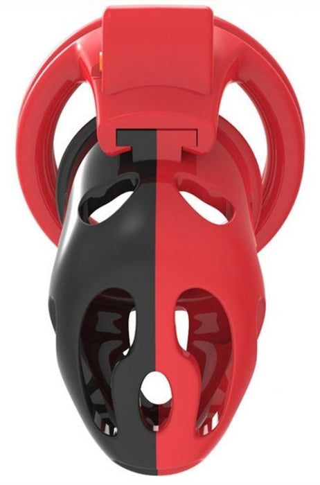 Cage de chasteté Dinoz 6.5 x 3cm Noir-Rouge
