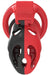 Cage de chasteté Dinoz 6.5 x 3cm Noir-Rouge