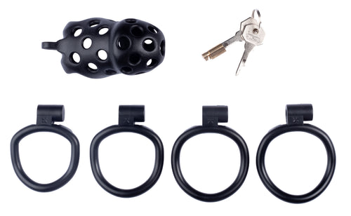Cage de chasteté Dotty L 9.5 x 3.9cm Noire