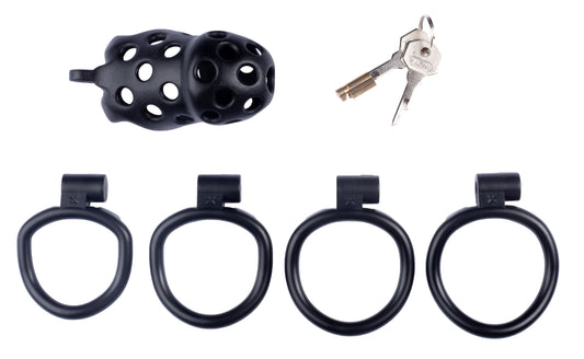 Cage de chasteté Dotty L 9.5 x 3.9cm Noire