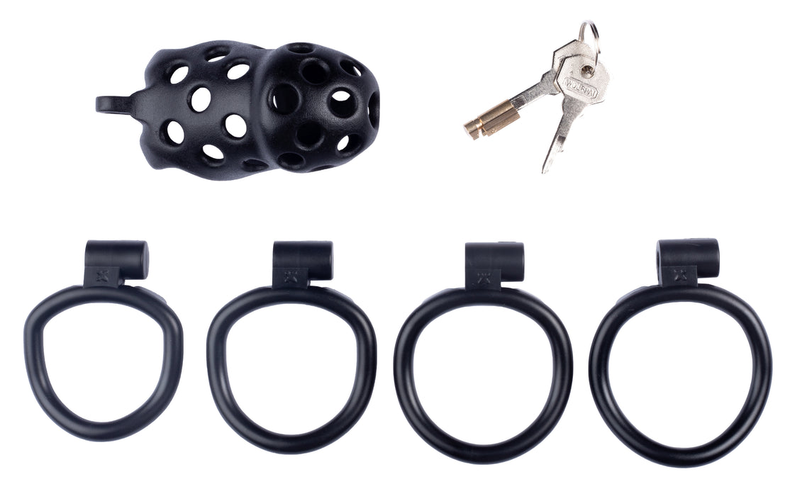 Cage de chasteté Dotty L 9.5 x 3.9cm Noire