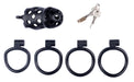 Cage de chasteté Dotty L 9.5 x 3.9cm Noire