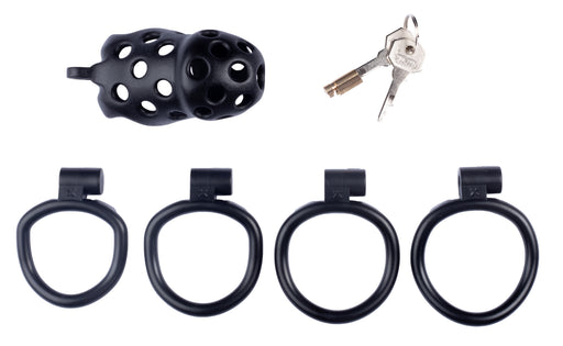 Cage de chasteté Dotty L 9.5 x 3.9cm Noire
