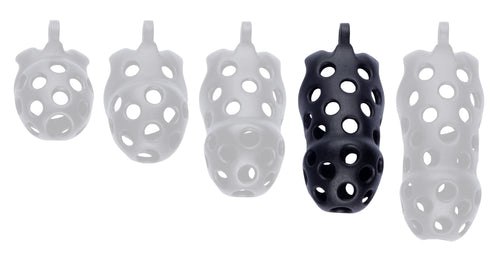 Cage de chasteté Dotty XL 10 x 4cm Noire