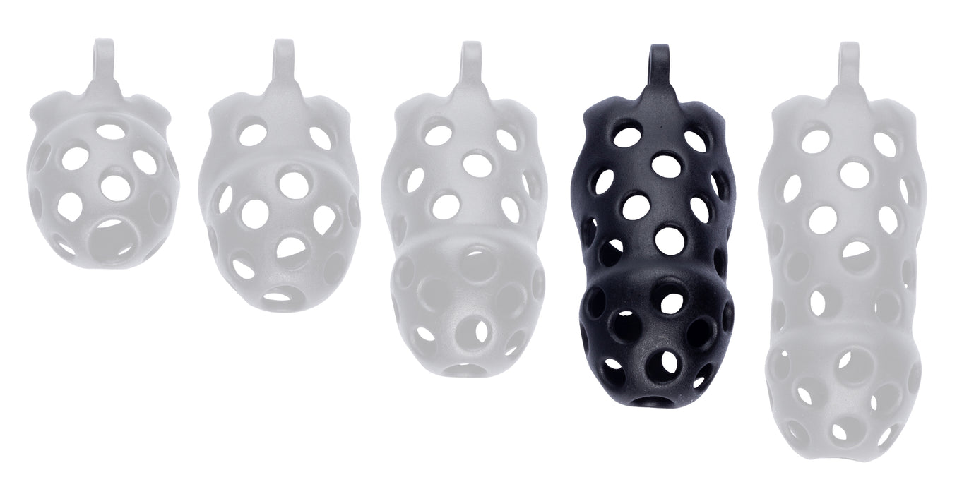 Cage de chasteté Dotty XL 10 x 4cm Noire
