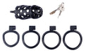 Cage de chasteté Dotty XL 10 x 4cm Noire