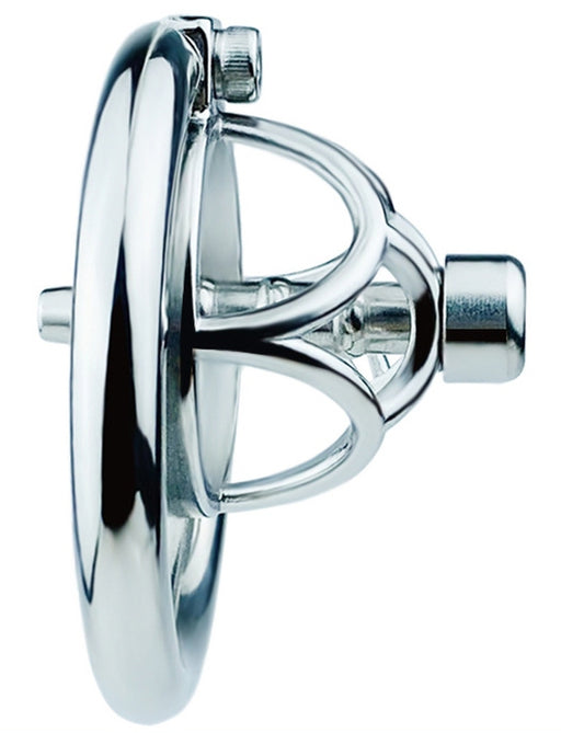 Cage de chasteté en métal avec Plug d'urètre Hexy 3 x 3.3cm