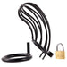 Cage de Chasteté en métal Grille 12 x 3.5cm Anneau 50mm Noir