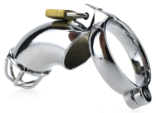 Cage de chasteté en métal LANCELOT 10 x 3.5cm
