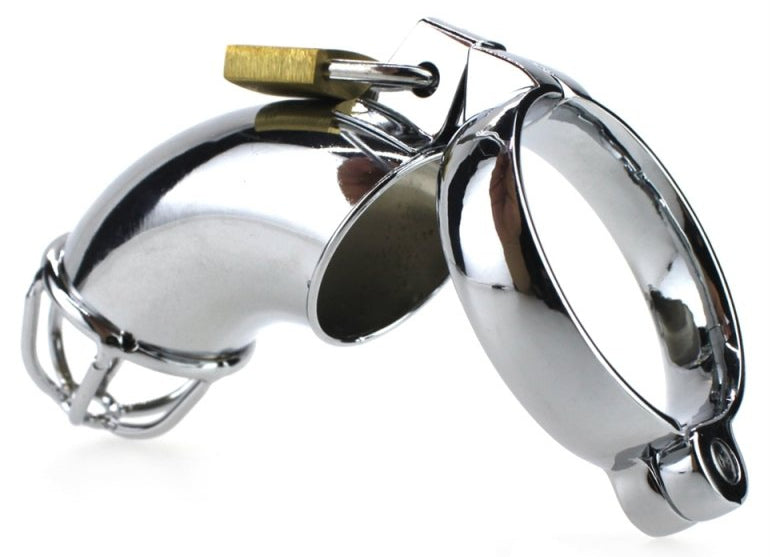 Cage de chasteté en métal LANCELOT 10 x 3.5cm