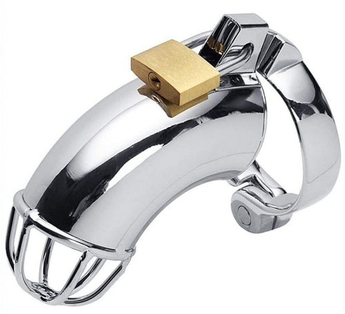 Cage de chasteté en métal LANCELOT 10 x 3.5cm